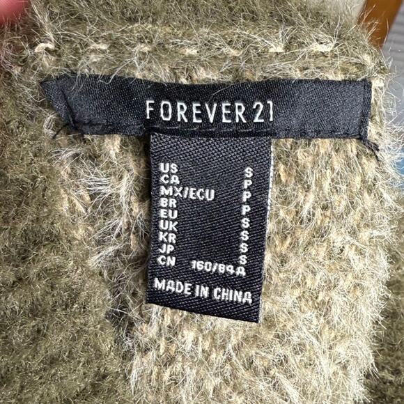 Forever 21 Green Fuzzy Mushroom Sweater Vest - Picture 6 of 8